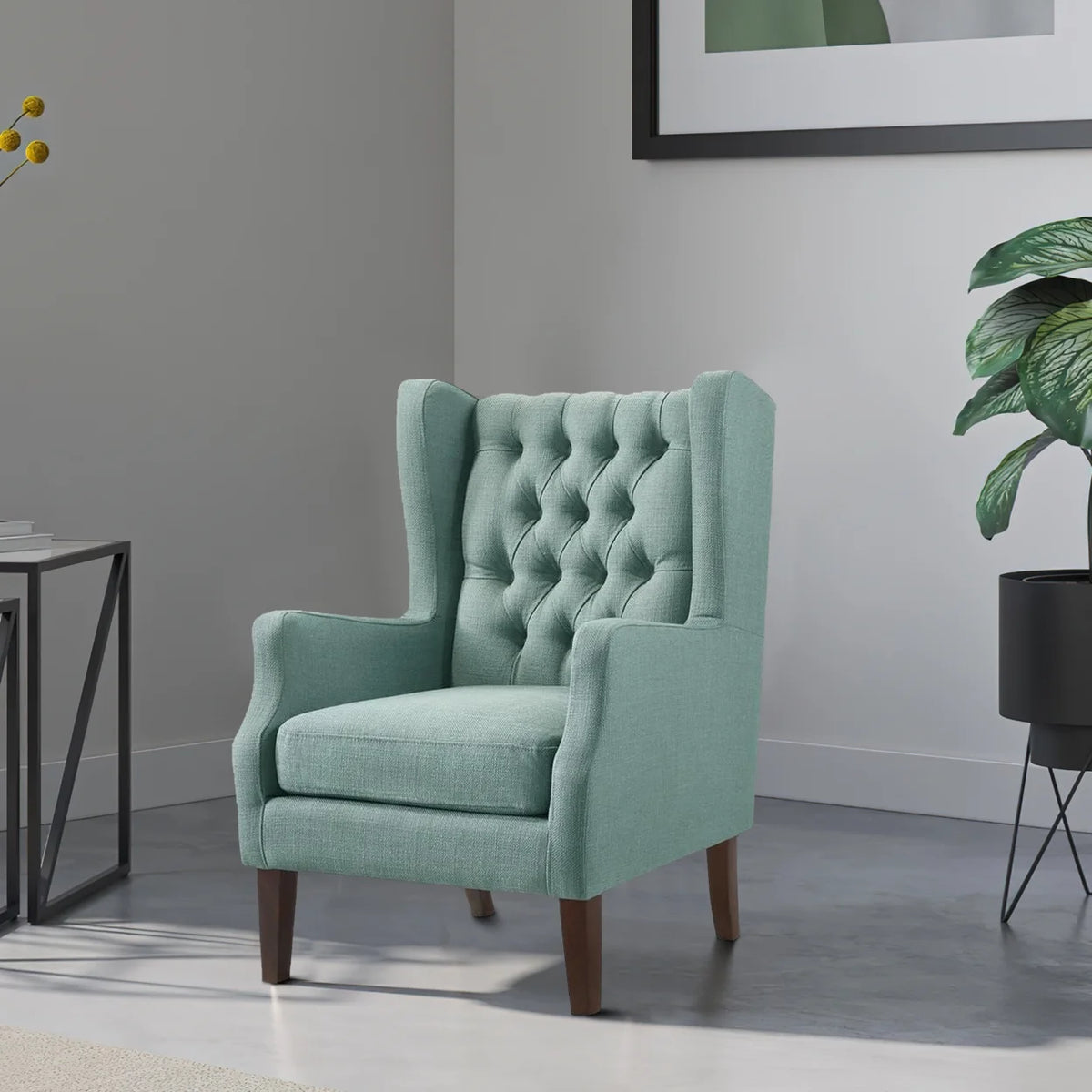 Teal Fabric Accent Chair T441499