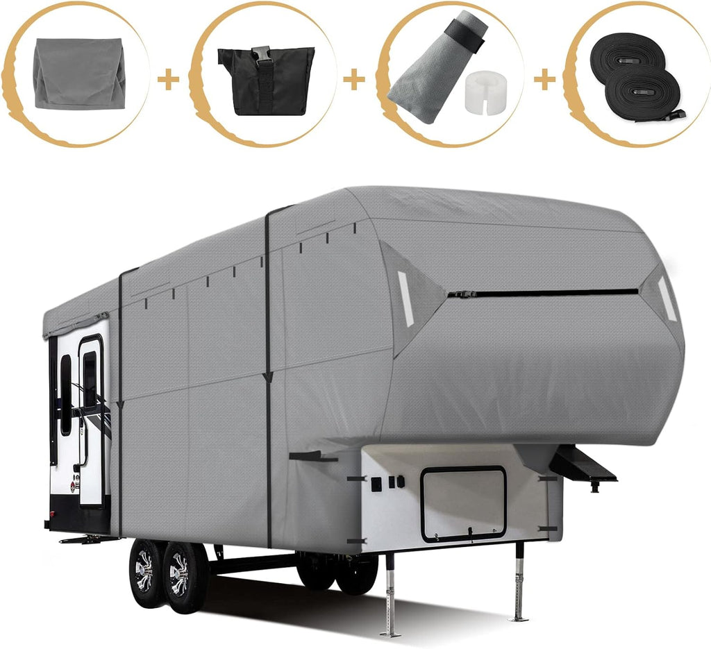 5th Wheel RV Cover Fits 26'-29' 4 Layers Anti-UV Rip-Stop K939