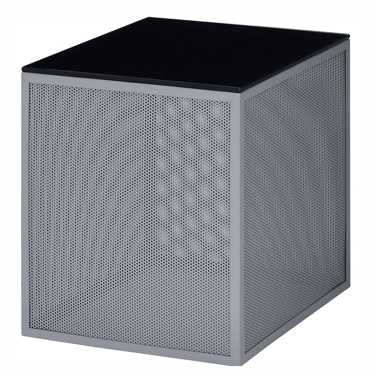 Gray Glass Top Side Table O1763