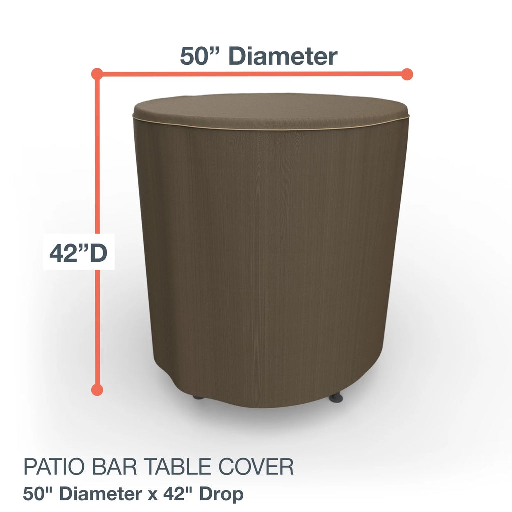 Black and Tan Patio Bar Table Cover V351