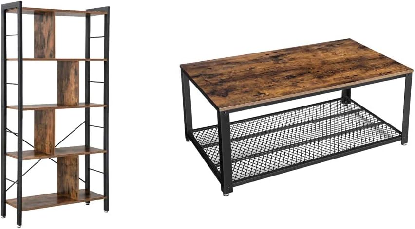 4-Tier Rustic Brown Bookcase H363