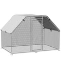 Galvanized Metal Chicken Coop with Cover Z872405