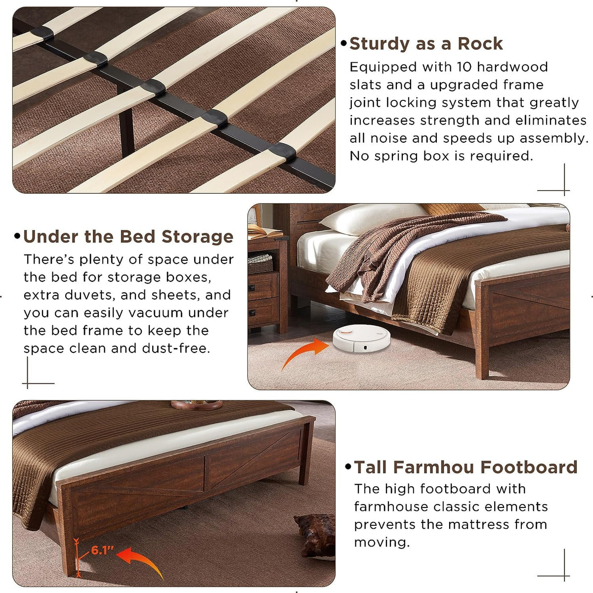 Full Platform Bed with Bookcase Headboard and Charging Station Y857315