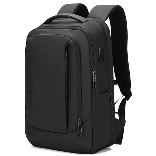 Black Expandable Water Resistant Computer Backpack 15.6 Inch E7131