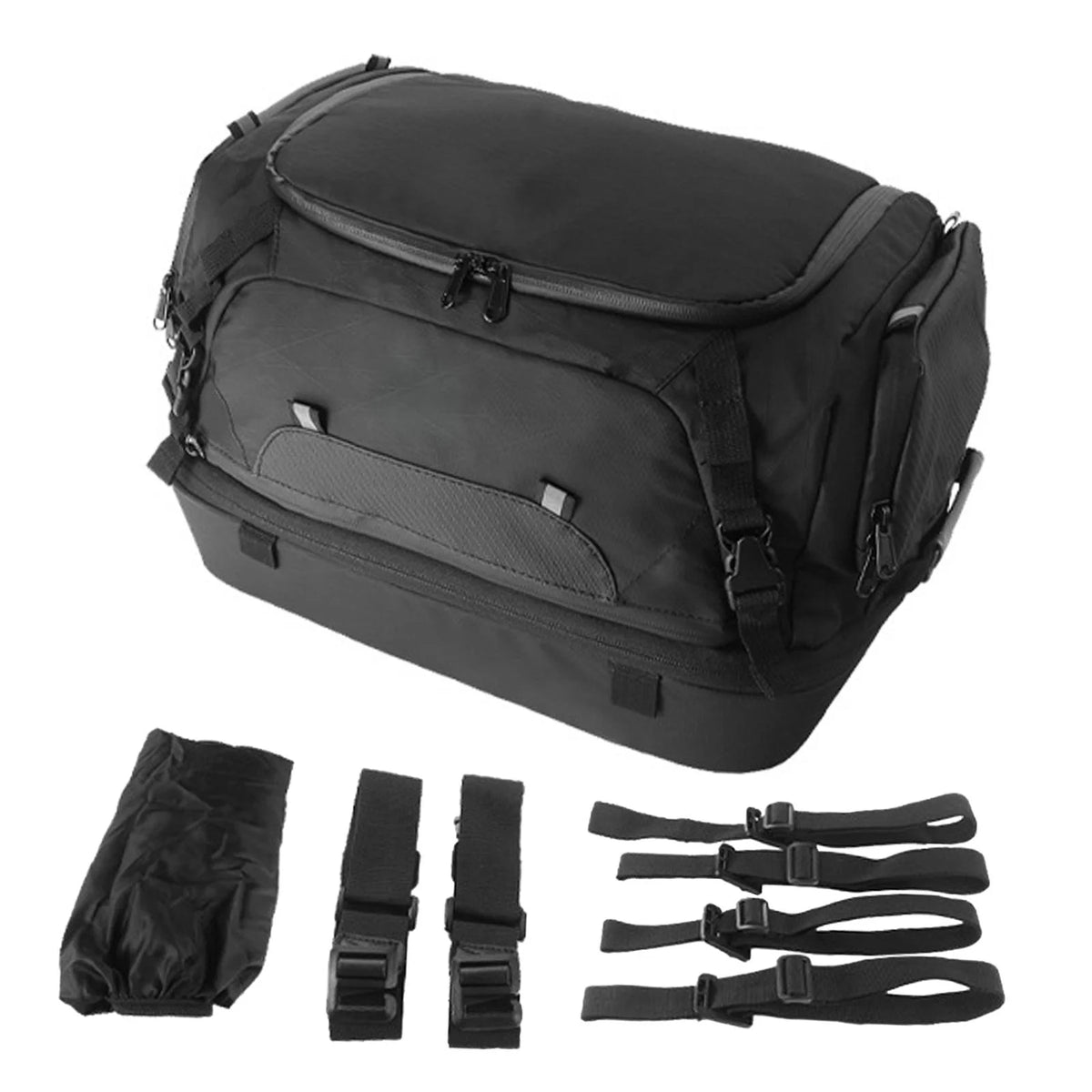 Black Waterproof Motorcycle Tail Bag I114
