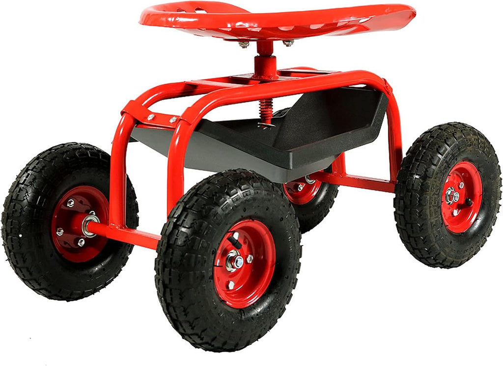 Rolling Garden Cart with Wheels and Tool Tray I259
