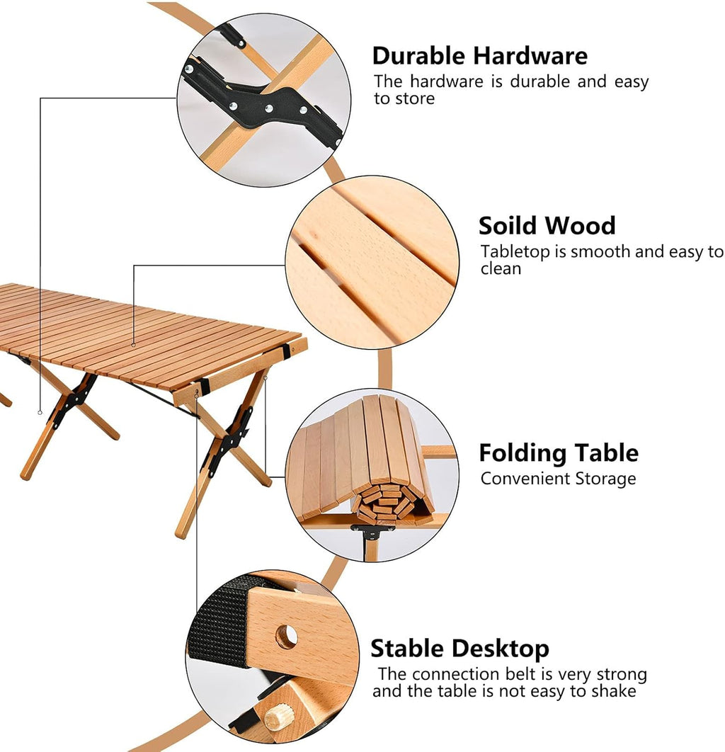 4ft Folding Portable Camping Table with Carry Bag A659