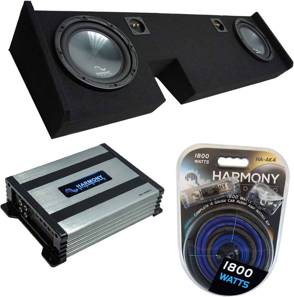 Compatible with 2009-2014 Ford F-150 Extended/Super Cab Truck Dual 10 Sub Box & HA-A400.1 I9360