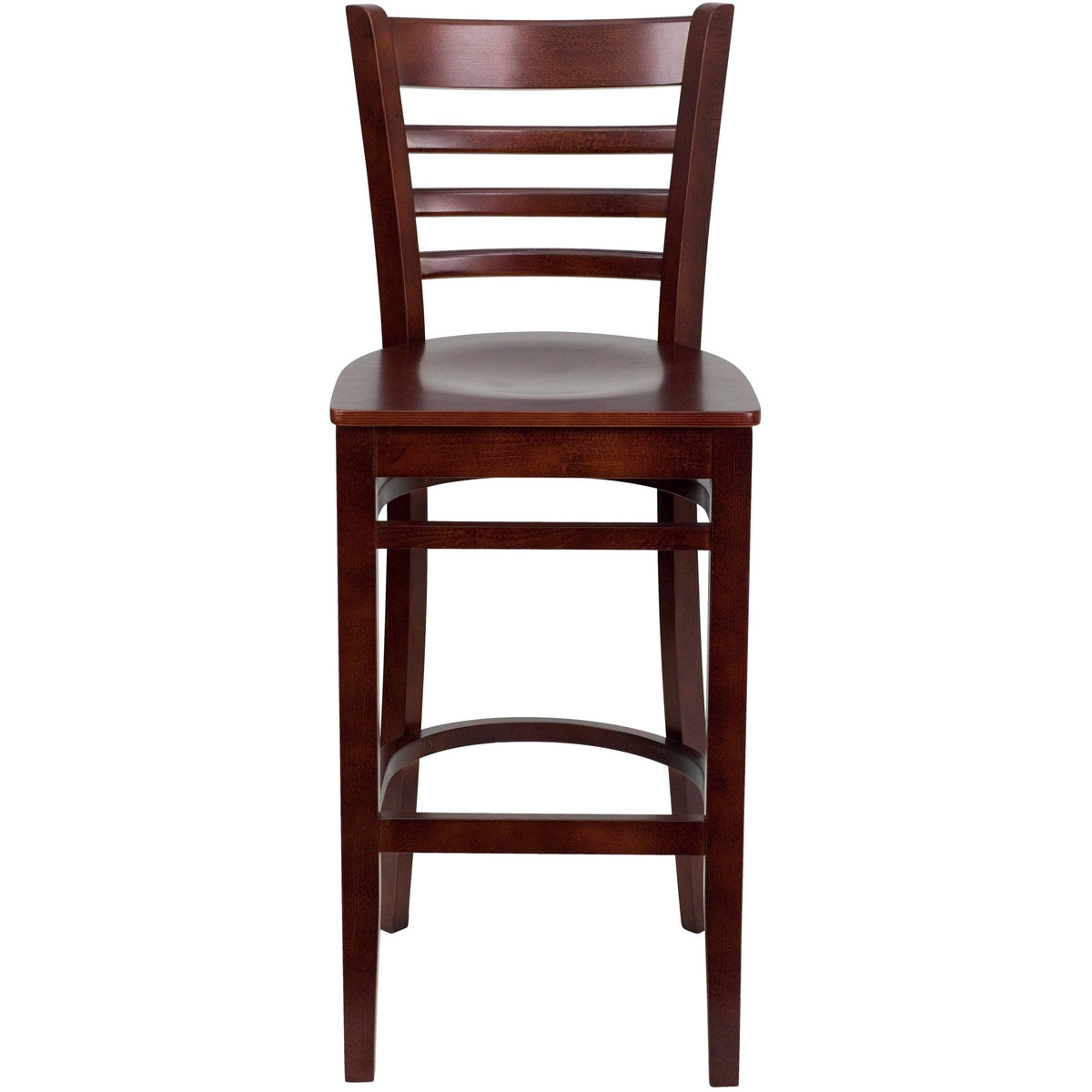 2 Pack Vertical Slat Back Wooden Barstool N9143