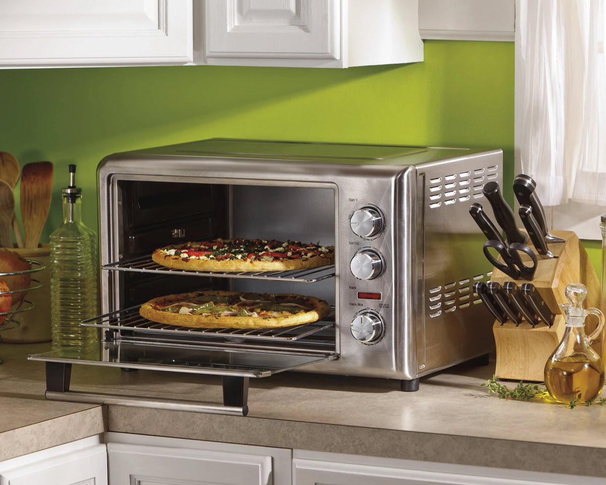 Extra Large Capacity Stainless Steel Countertop Oven with Convection and Rotisserie X98985