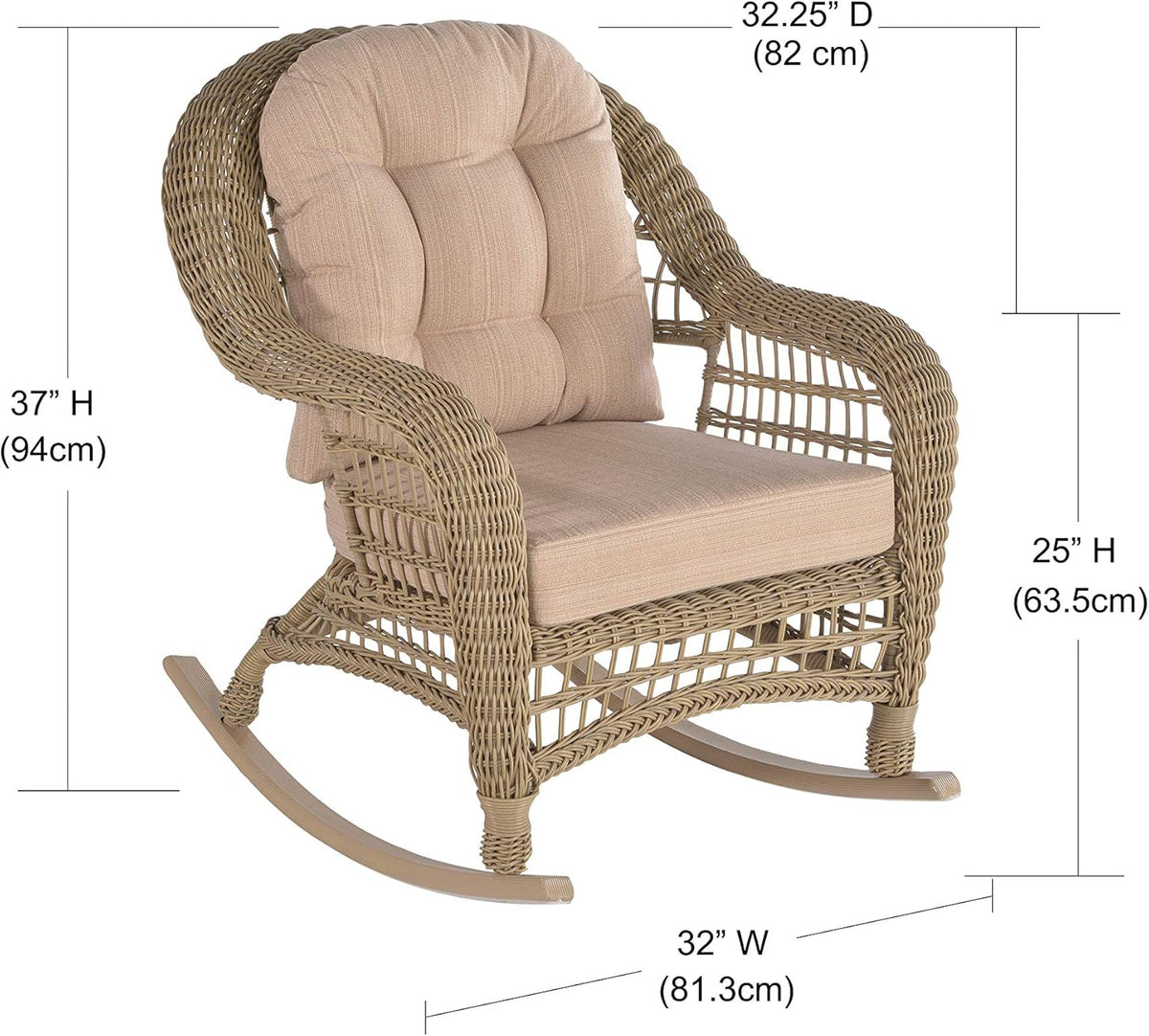 Light Brown 2-PC Outdoor Patio Conversation Chair Set X45464