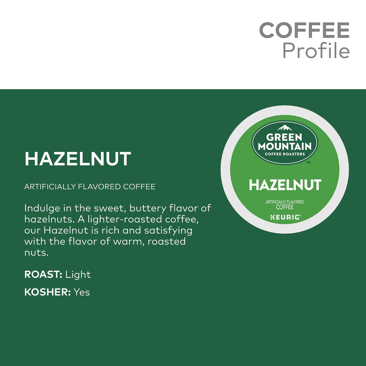 Hazelnut Flavored Light Roast K-Cup Pods 32 Count W85270