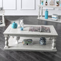 Rustic Coffee Table in Antique White K45947