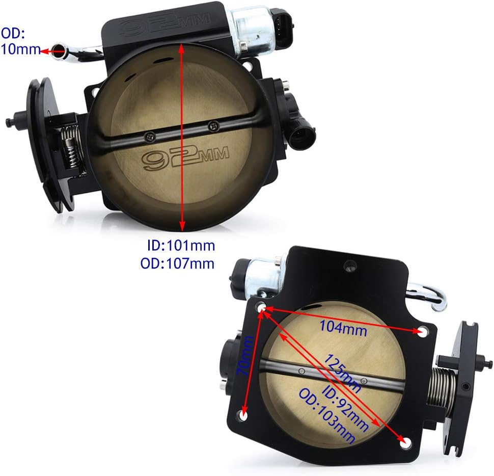 Black 92mm Throttle Body R8150