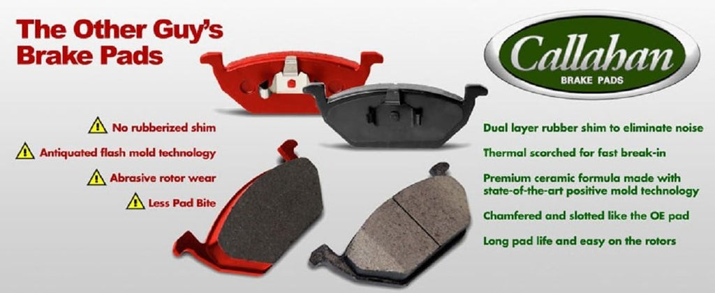 Ceramic Brake Pads with Rubber Shims and Hardware Z943