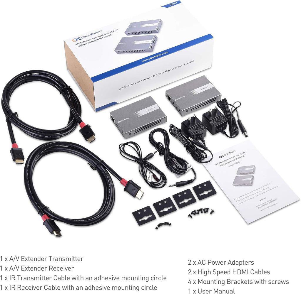 HDMI Over Ethernet Extender 1080p 60Hz up to 328 Feet O661610