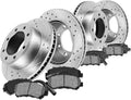 Front and Rear Brake Rotors and Metallic Brake Pads I363194