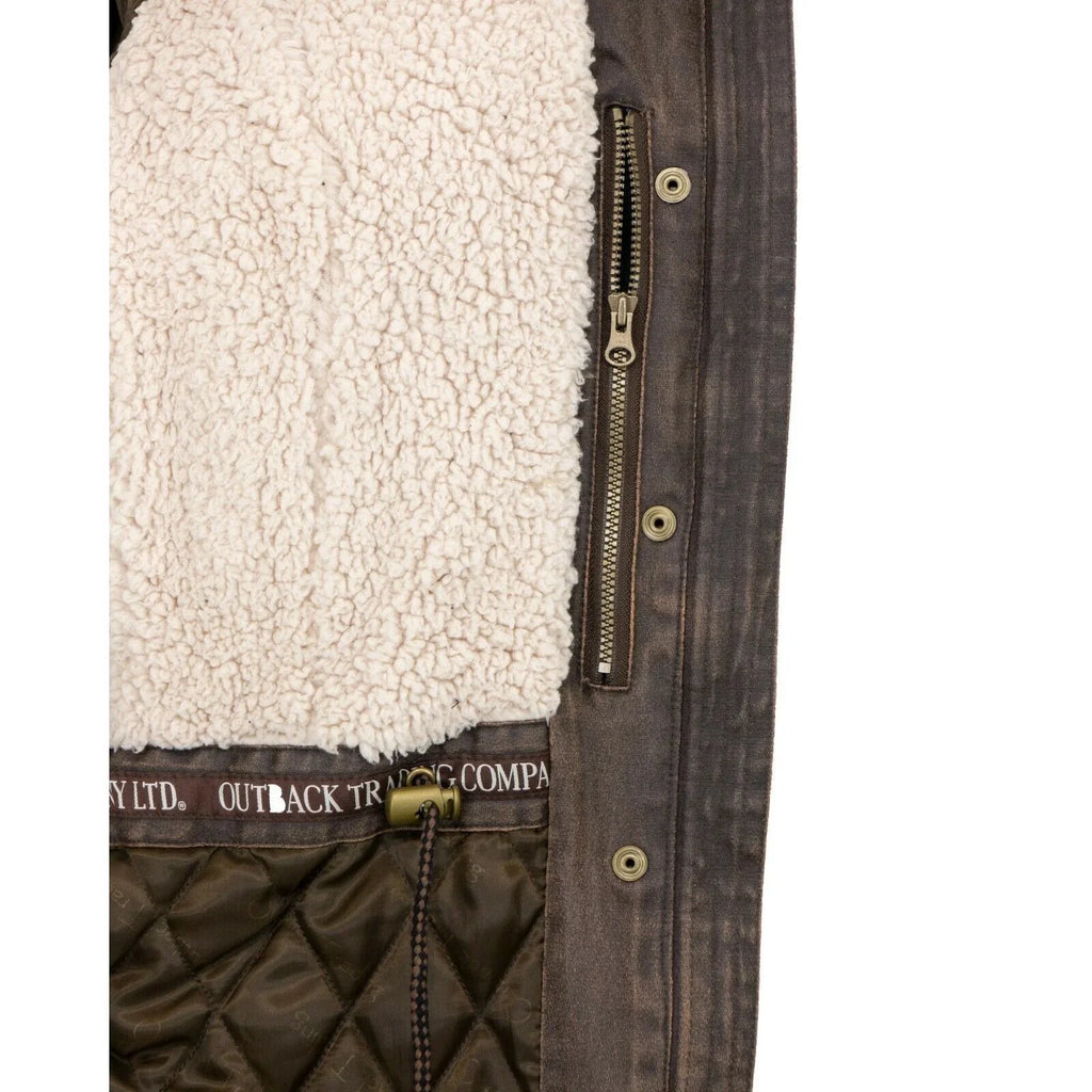 Brown Removable Hood Jacket F484198