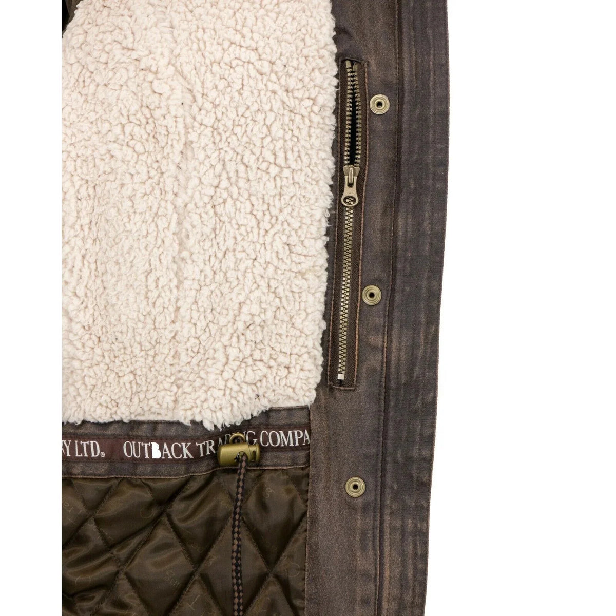 Brown Removable Hood Jacket F484198