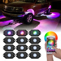 12 Pod Waterproof LED Rock Lights Kit with Bluetooth Controller K664