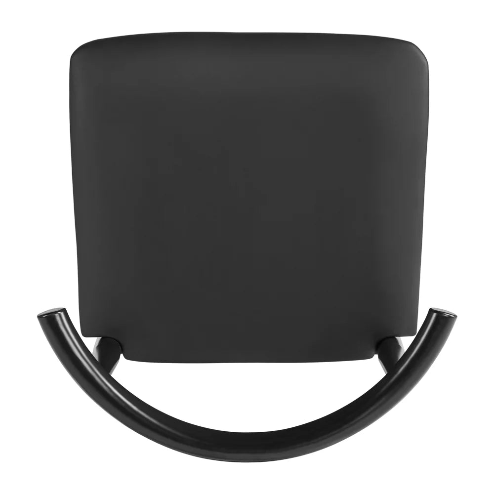 Set of 2 Black Leather Dining Chairs U17202