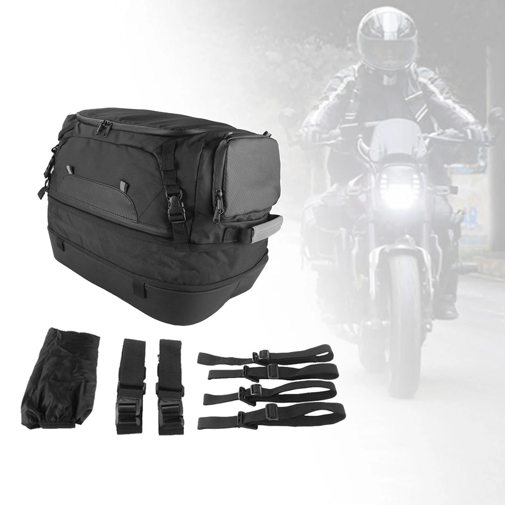 Black Waterproof Motorcycle Tail Bag I114