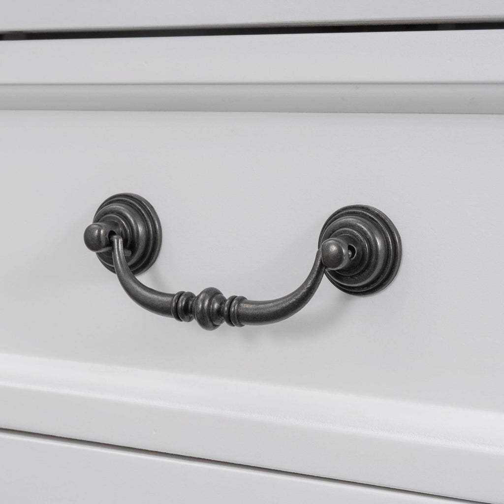 White Console Table with 2 Drawers and 1 Shelf H225
