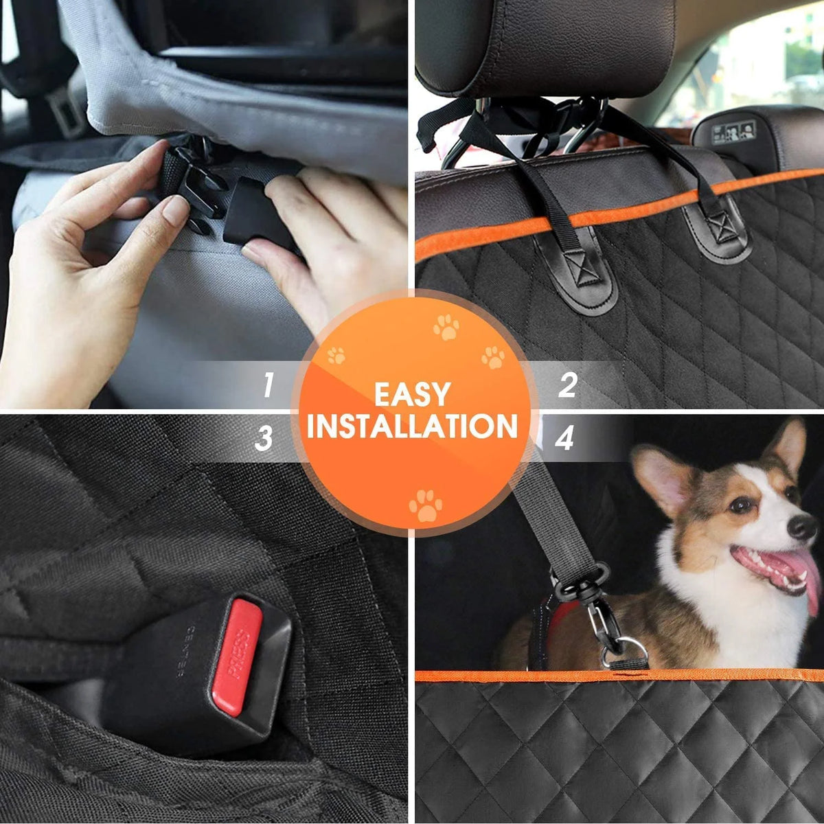 Waterproof Scratchproof Dog Car Seat Cover with Side Flaps Z735
