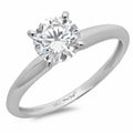 18k White Gold Solitaire Ring J9790