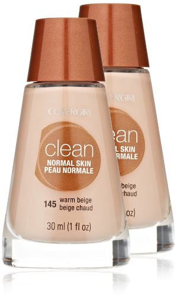 2pcs CoverGirl Clean Liquid Warm Beige 145 1.0-oz Bottles V4885