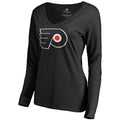 Black Philadelphia Flyers Long Sleeve V-Neck T-Shirt M301