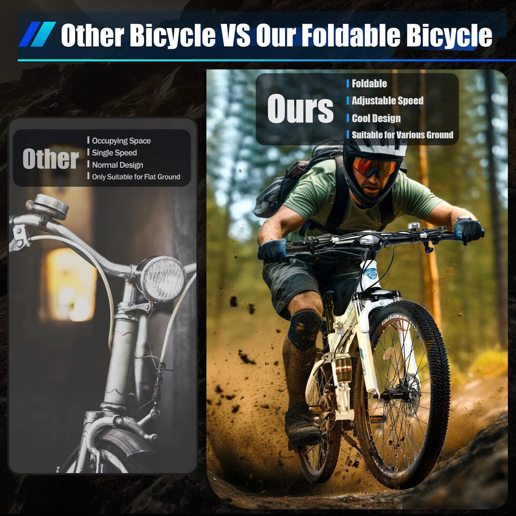 26 21-Speed Folding Mountain Bike U6560