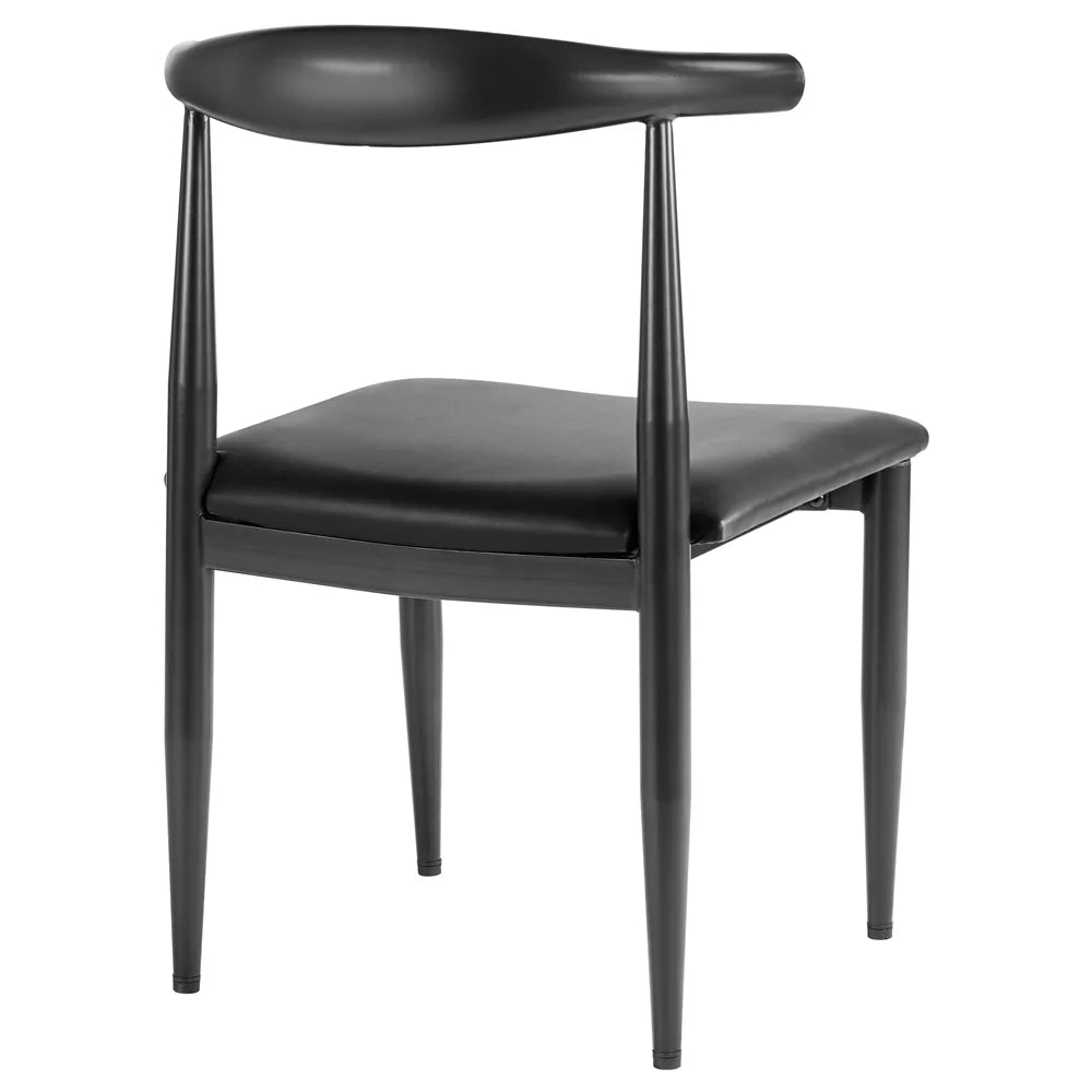 Set of 2 Black Leather Dining Chairs U17202