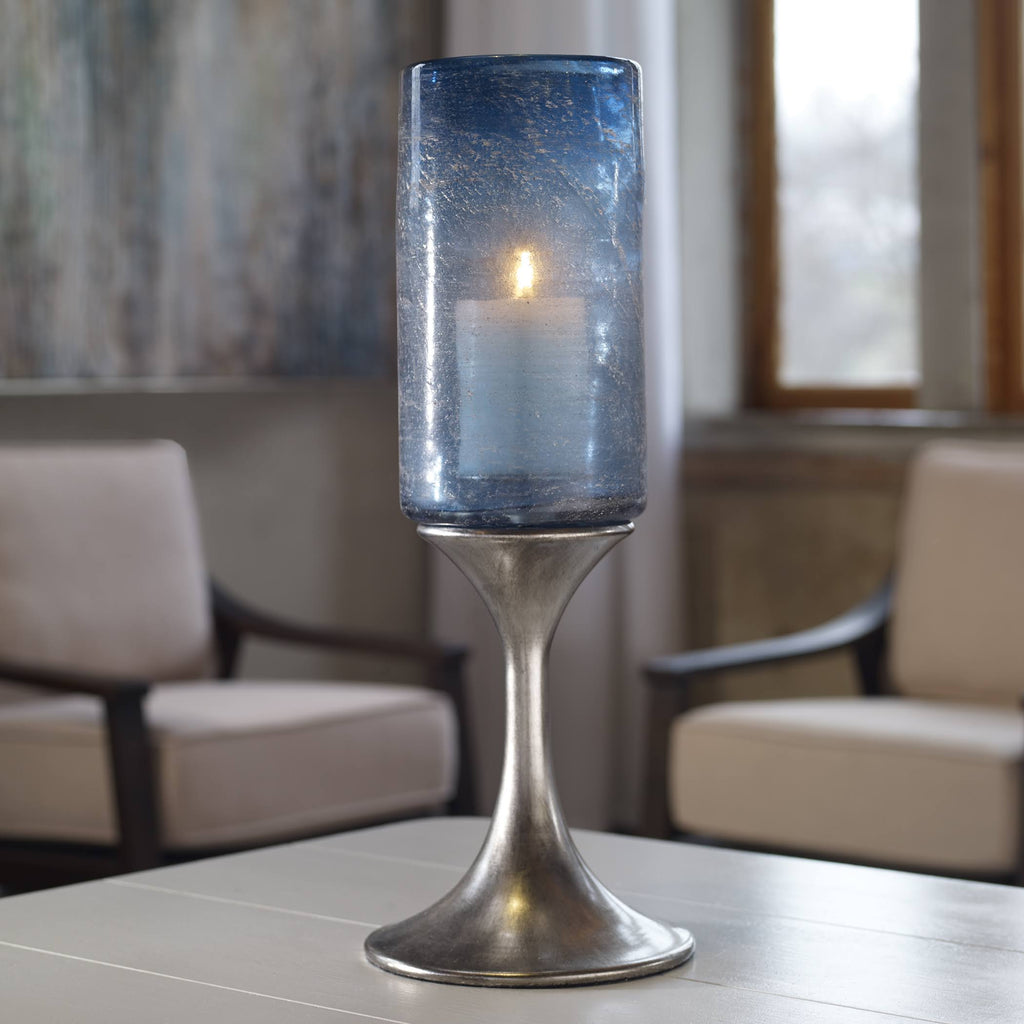 Blown Glass Candleholder C7086
