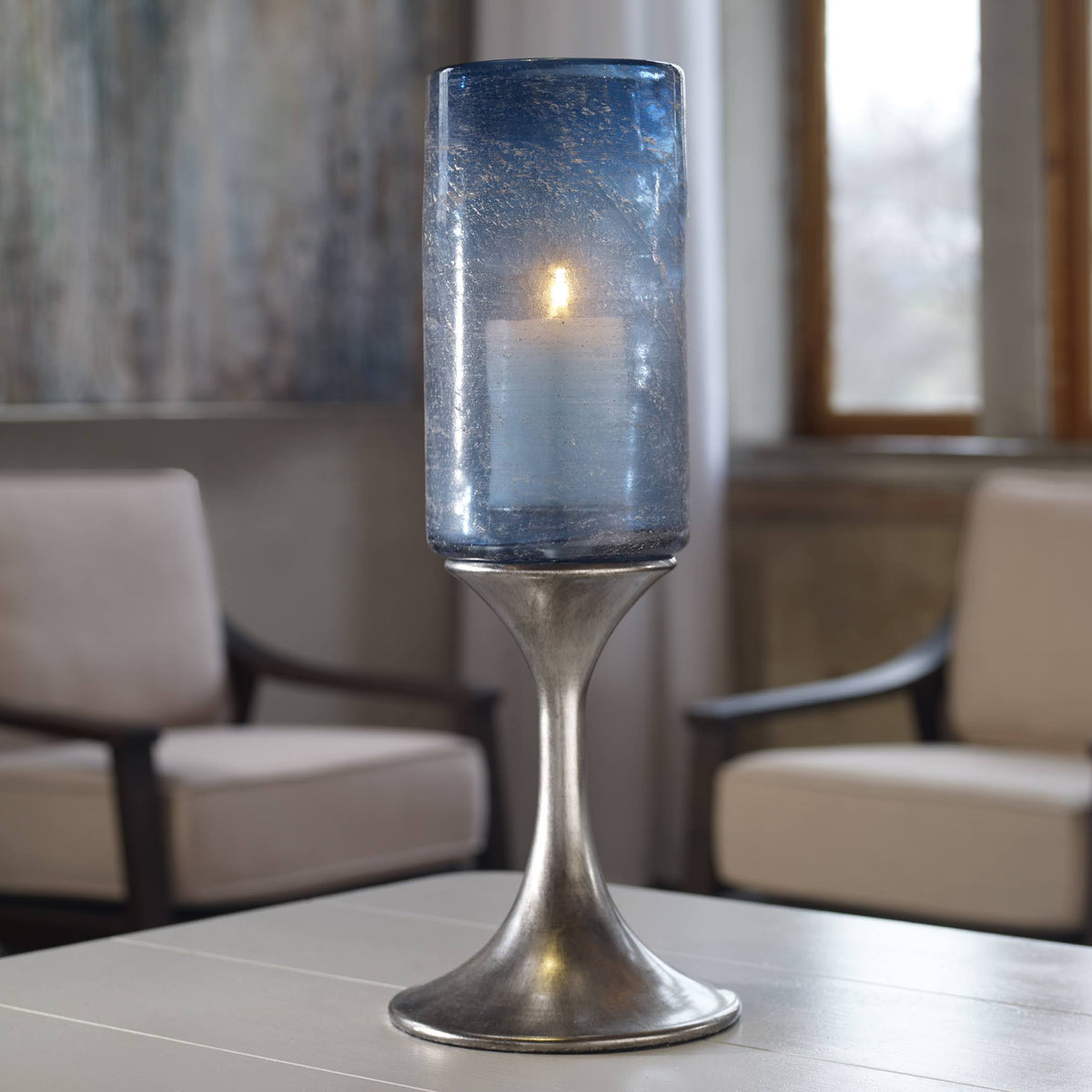 Blown Glass Candleholder C7086