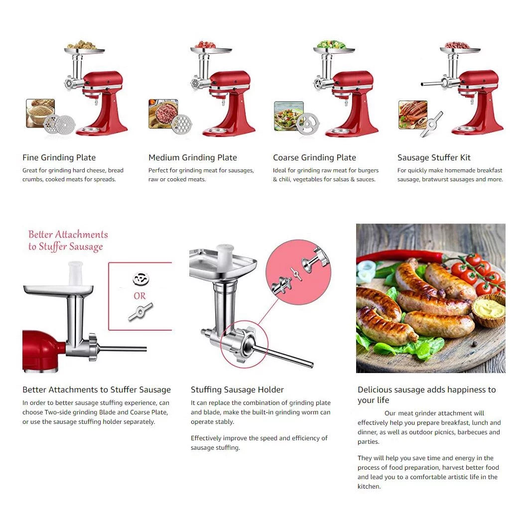 3 Sets Meat Grinder Slicer Juicer Attachment T114163