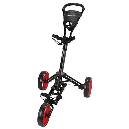 Folding Push Pull Golf Cart Black Red I3037