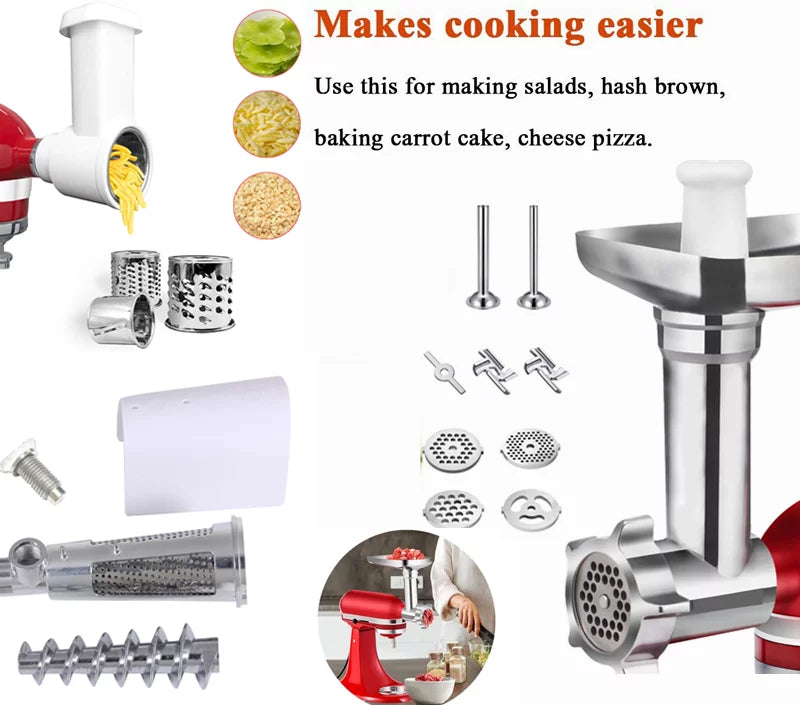 3 Sets Meat Grinder Slicer Juicer Attachment T114163