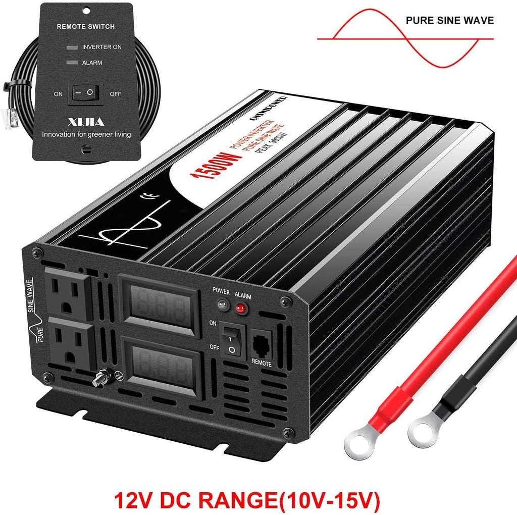 1500W Pure Sine Wave DC 12V to AC 120V Inverter N330