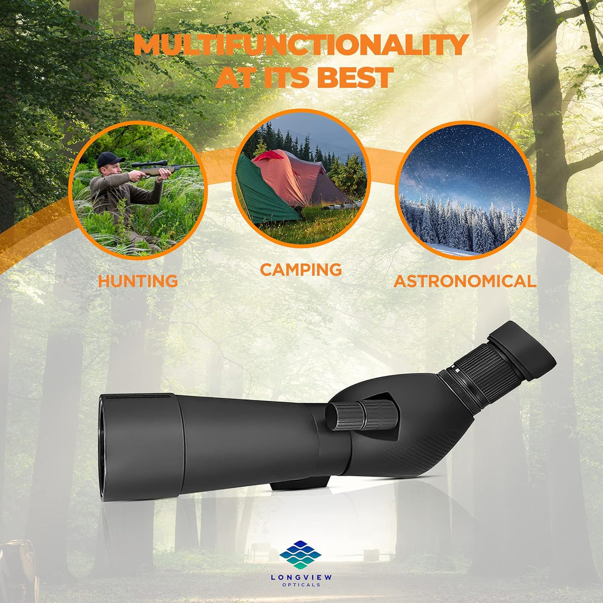 25-75x75 High Definition Spotting Scope with Tripod and Adapter I8229