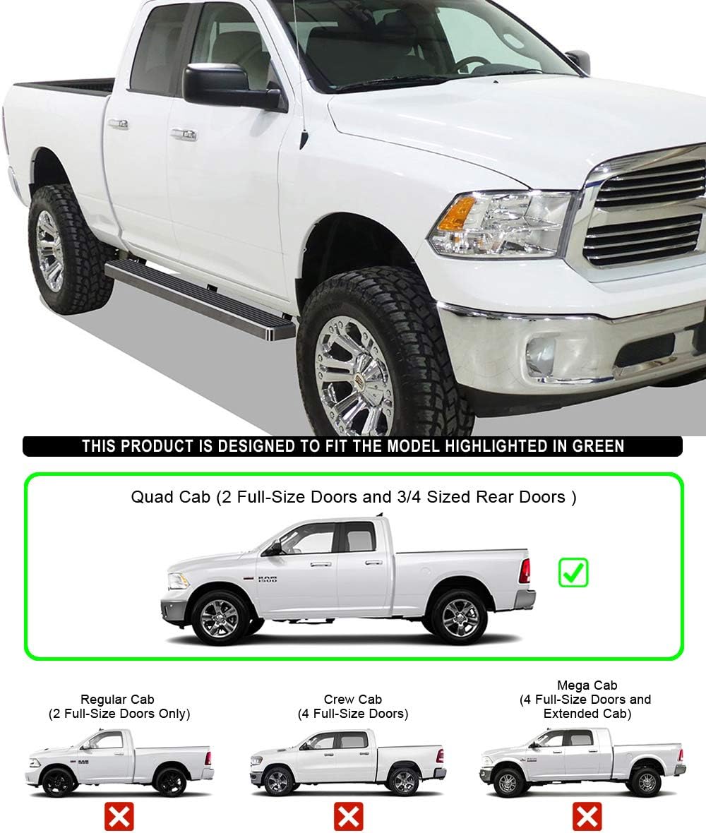 Running Boards Compatible with Dodge Ram 1500 Quad Cab U6157