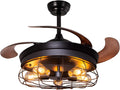 36'' Caged Ceiling Fan with Light Remote Control Q90590