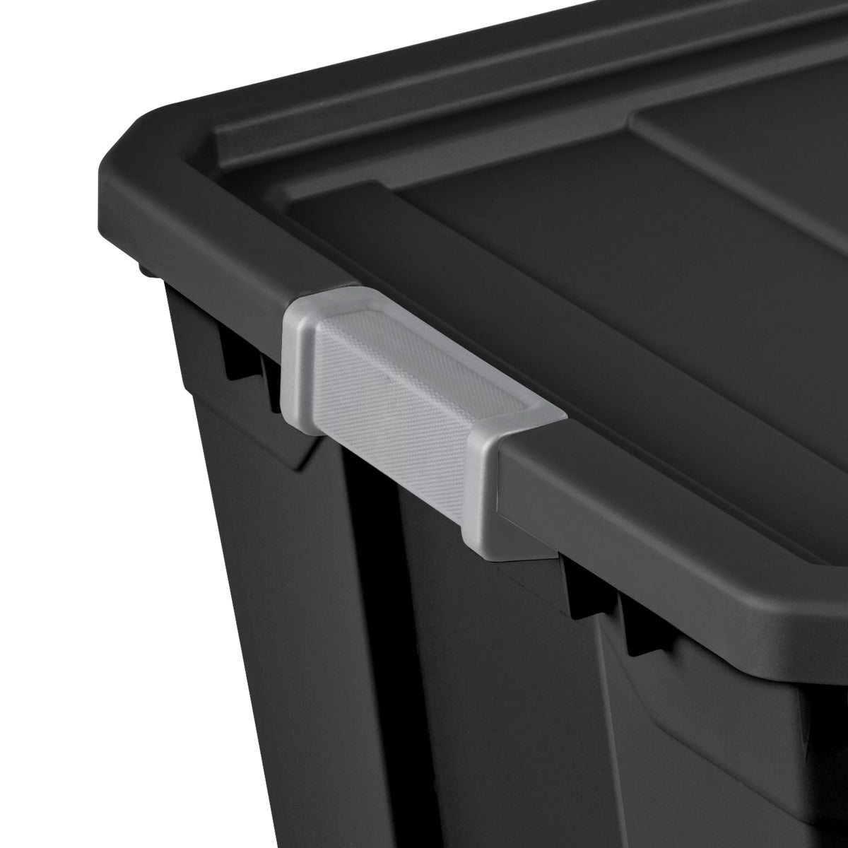 50 Gallon Black Plastic Stacker Tote Set of 3 Y428