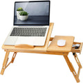 Bamboo Bed Tray with Side Storage Drawer Z436