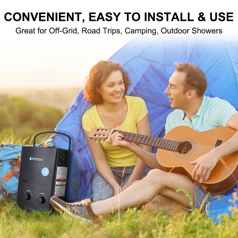Outdoor Portable Propane Tankless Water Heater Black J7800