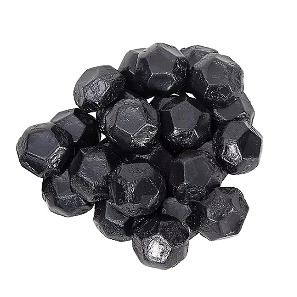 Christmas Coal Chocolate, Milk Chocolate Party Bag Fillers, Individually Wrapped Foils, Resealable Bag, Kosher Certified Dairy (1 Pound) O33632