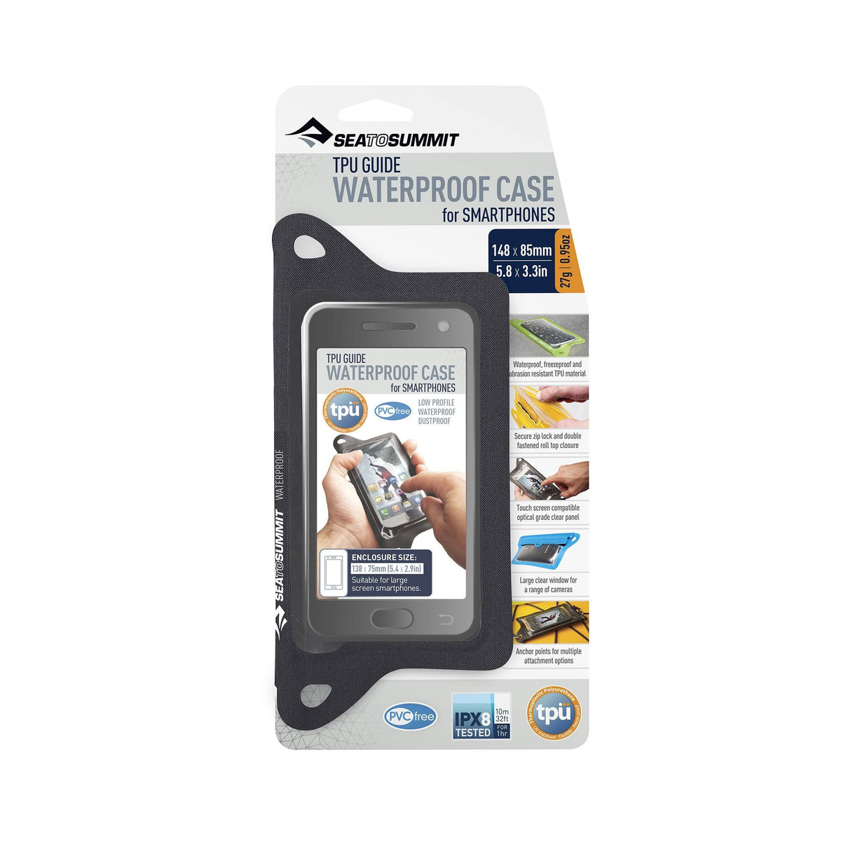TPU Waterproof Case for Smartphones (Black) C7232