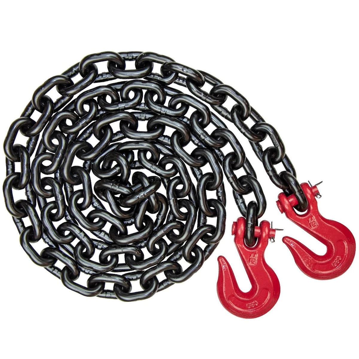 Binder Safety Chain Tie Down with Grab Hooks 1/2 inch x 10 Foot L956519
