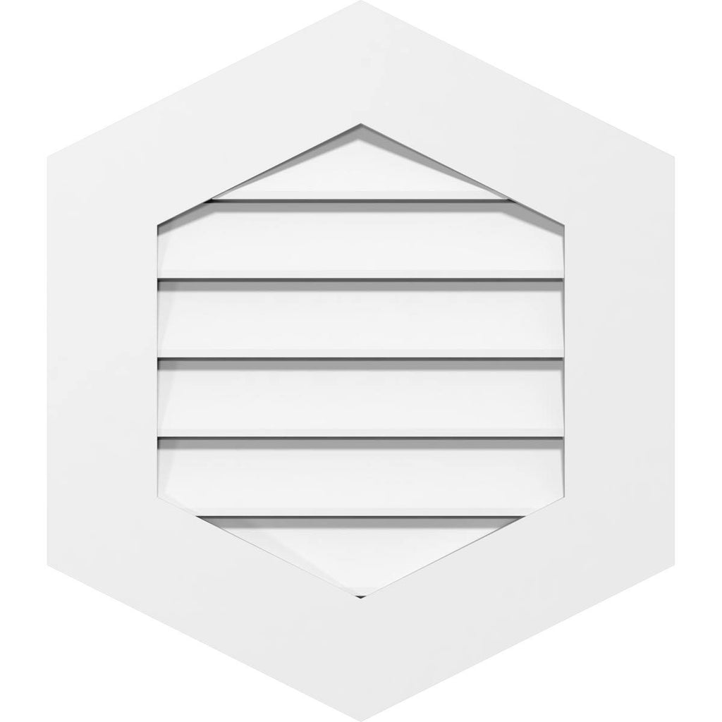 Vertical Peaked Surface Mount PVC Gable Vent A51545