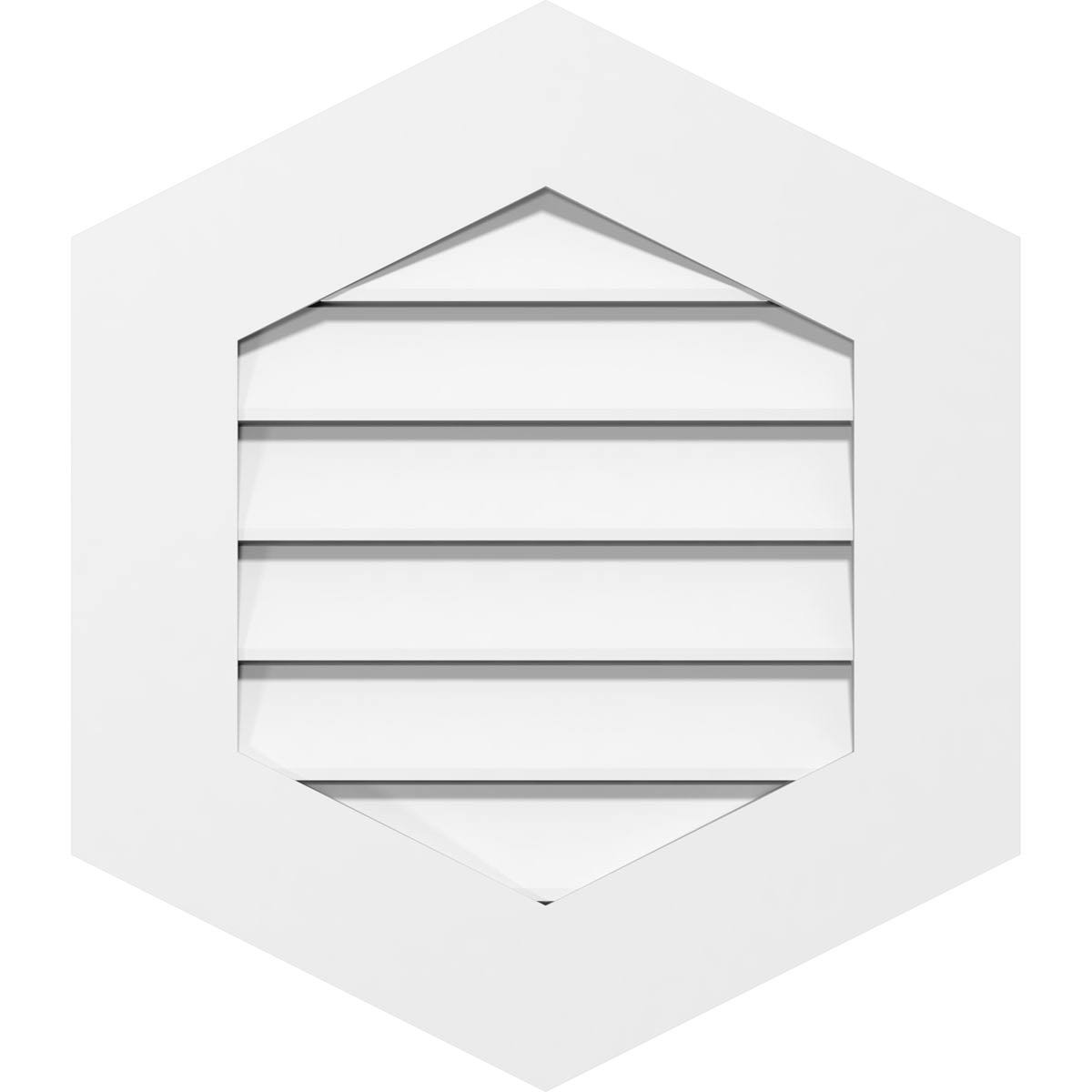 Vertical Peaked Surface Mount PVC Gable Vent A51545